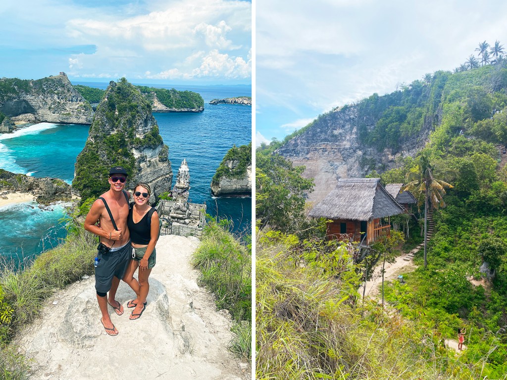 Thousand Islands Viewpoint overlooking Diamond Beach in Nusa Penida, a small island off of Bali, Indonesia.