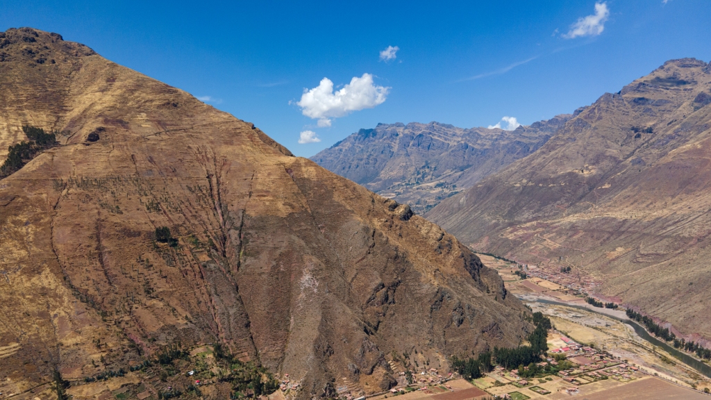 Brown mountains in the Andes of Peru.