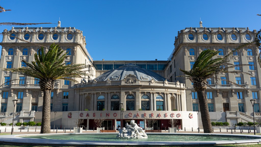 A large casino in an old building in Carrasco, Uruguay.